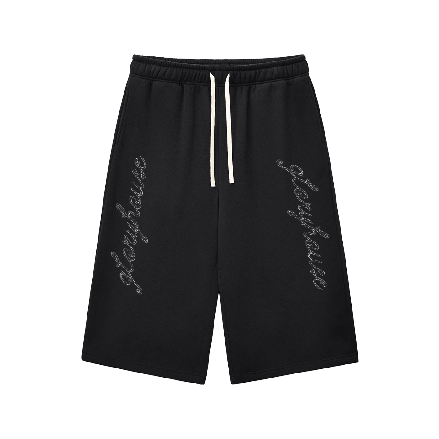 GLORYHOUSE 3/4 BLACK BAGGY SWEATS