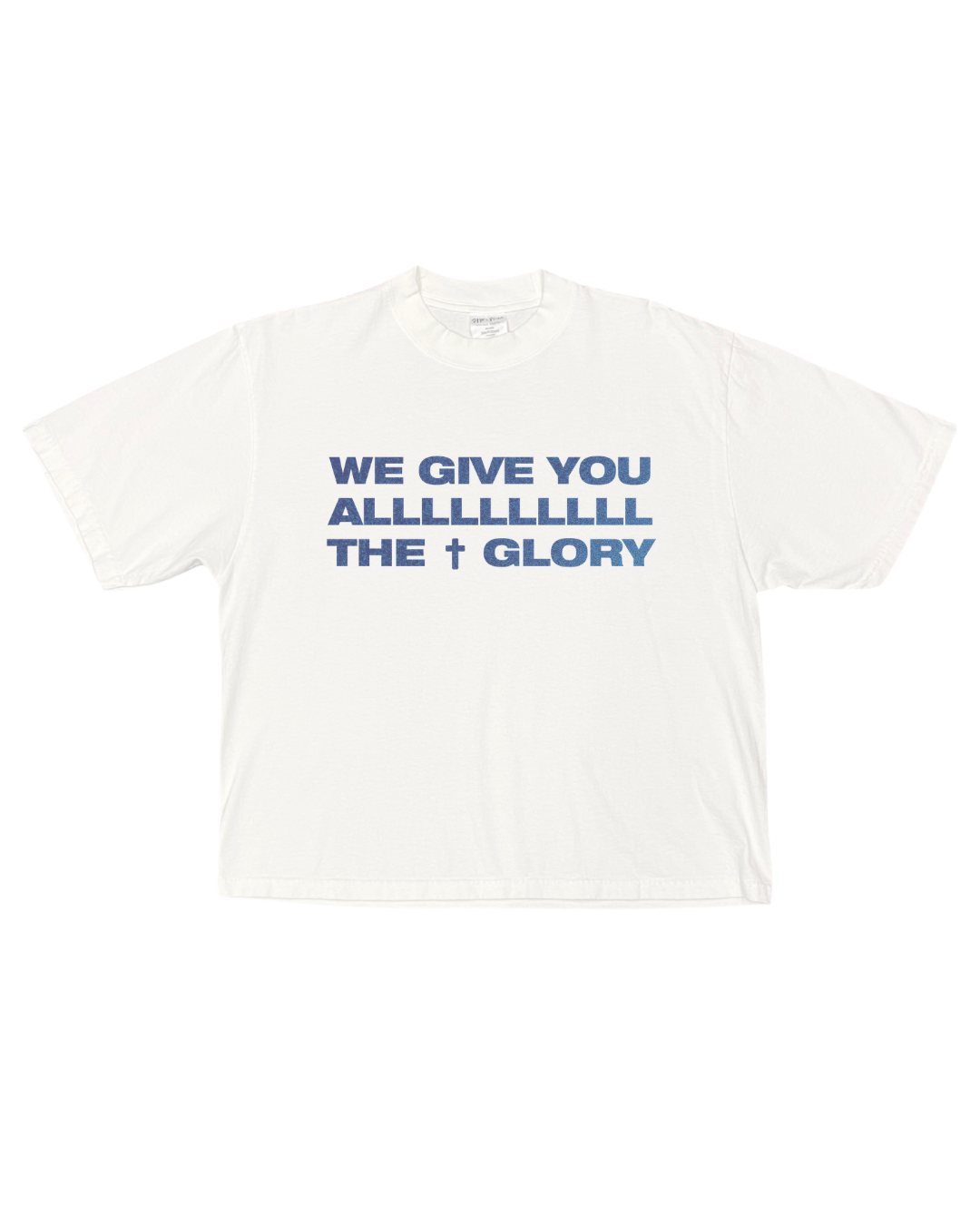 'ALPHA AND OMEGA' BOXY WHITE TEE