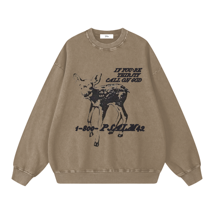 'IF YOU'RE THIRSTY CALL ON GOD' CREW NECK