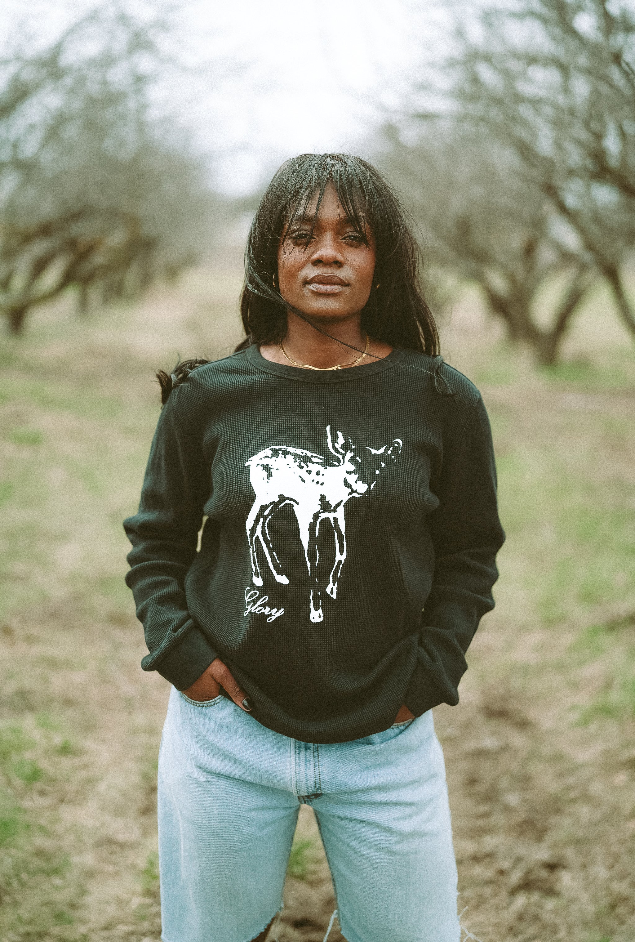 'DOE' ACID WASH LONG SLEEVE