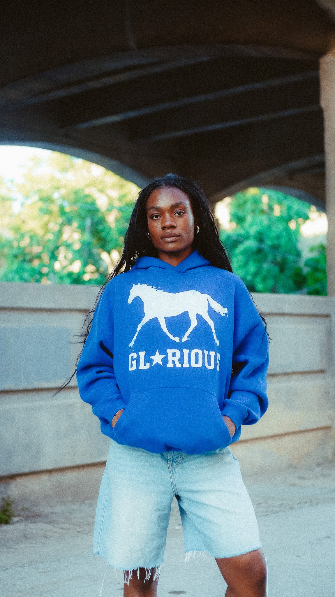 'GLORIOUS' KLEIN BLUE HOODIE