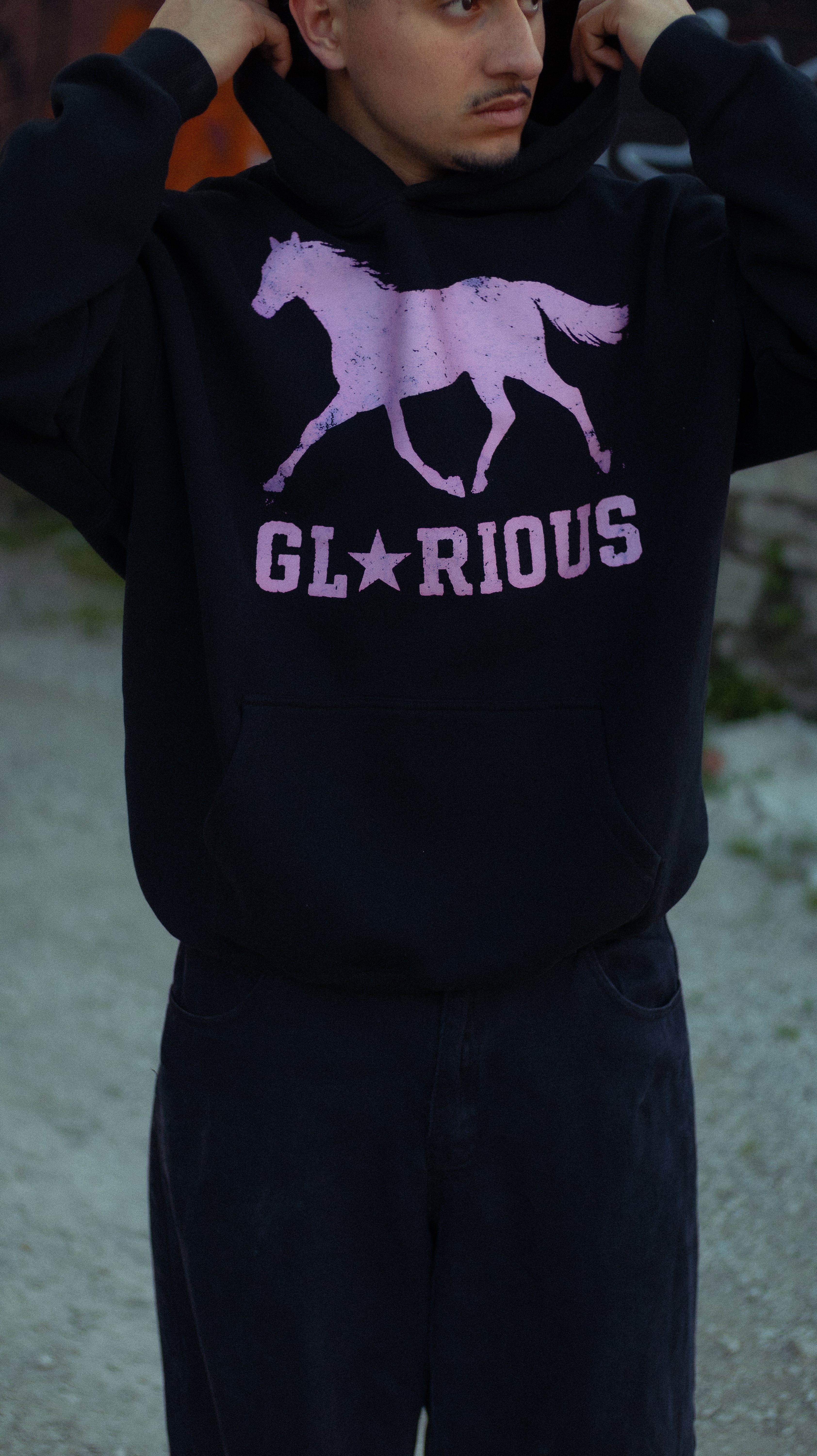 'GLORIOUS' BLACK HOODIE
