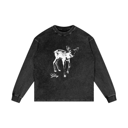 'DOE' ACID WASH LONG SLEEVE