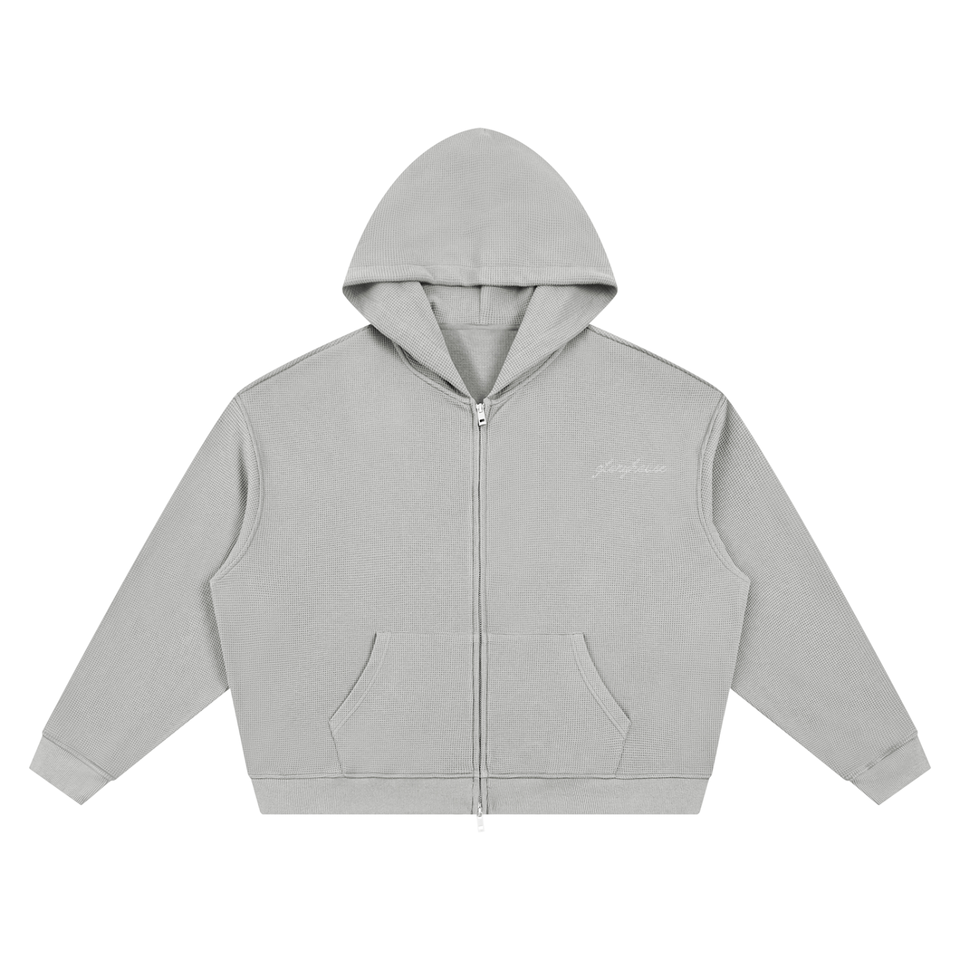 WAFFLEHOUSE BOXY KNIT ZIPUP