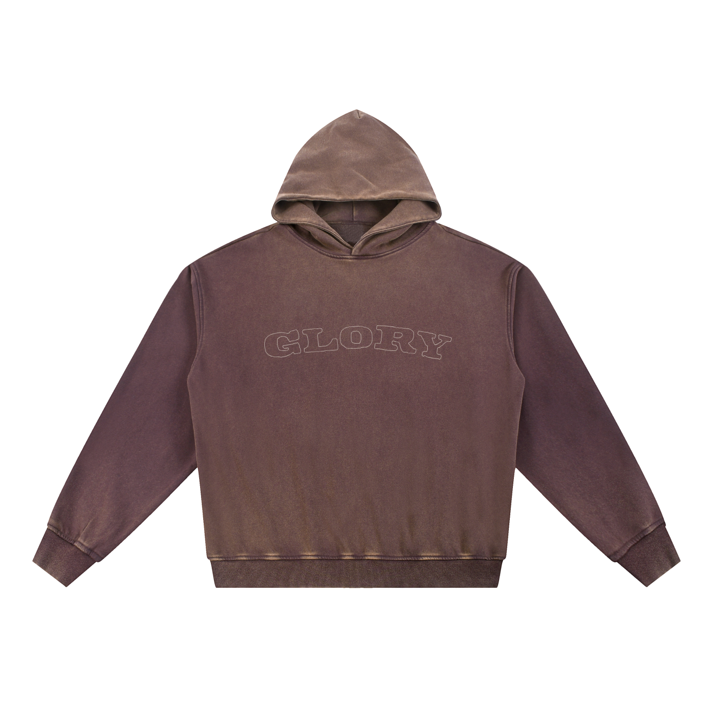 Vintage Washed Gradient Fleece Hoodie